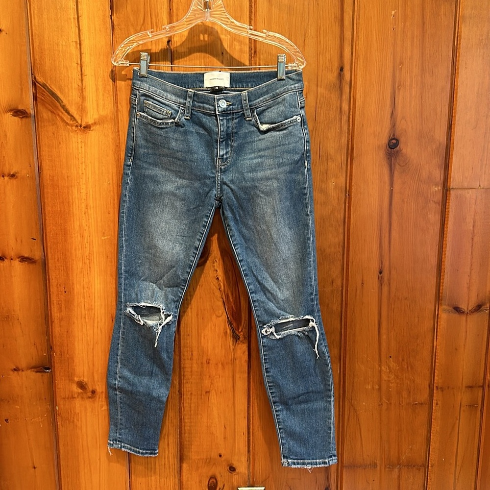 Current Eliott Women’s Two Year Destroy Stretch Medium Wash Jeans Size 28